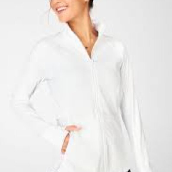 Fabletics Trinity Performance Jacket, Egret White, Size S - Picture 7 of 16